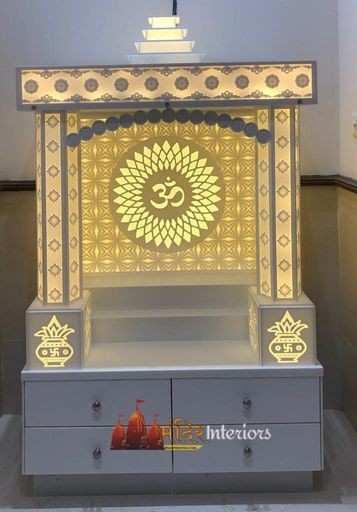 MDF Polish mandir design