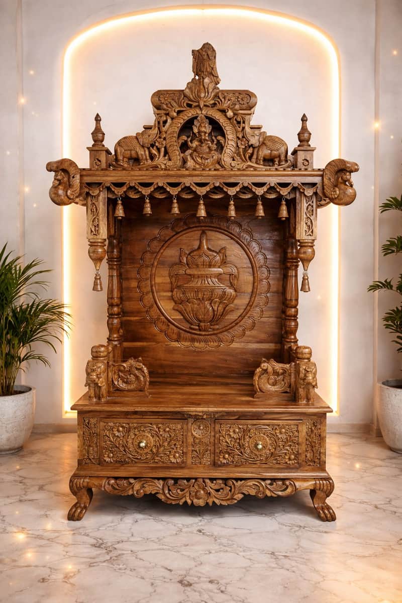 Teak Wood mandir design
