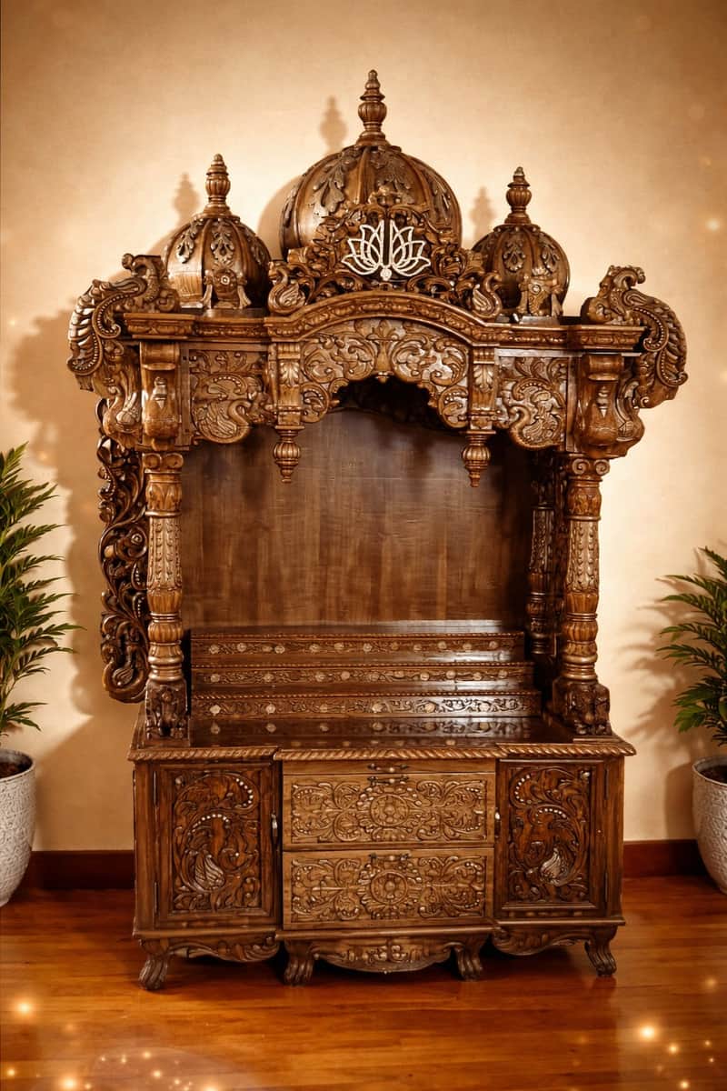 Teak Wood mandir design