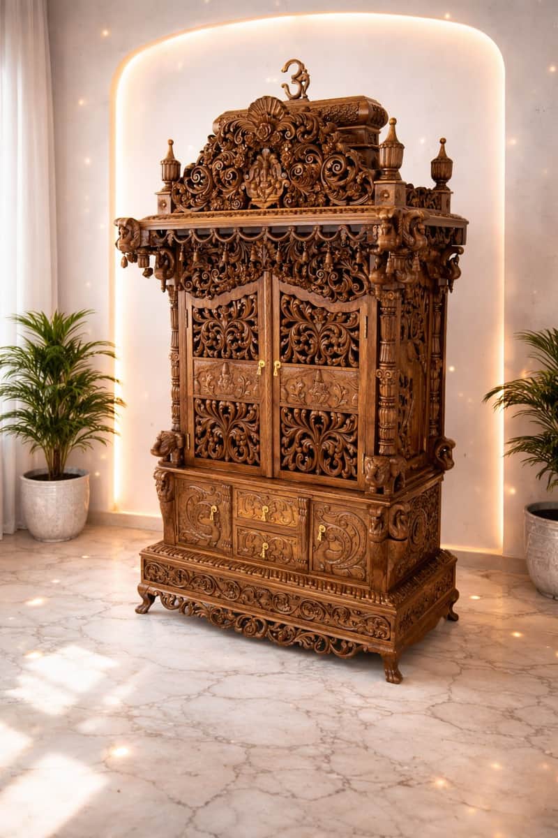 Teak Wood mandir design