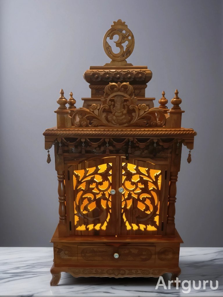 Teak Wood mandir design